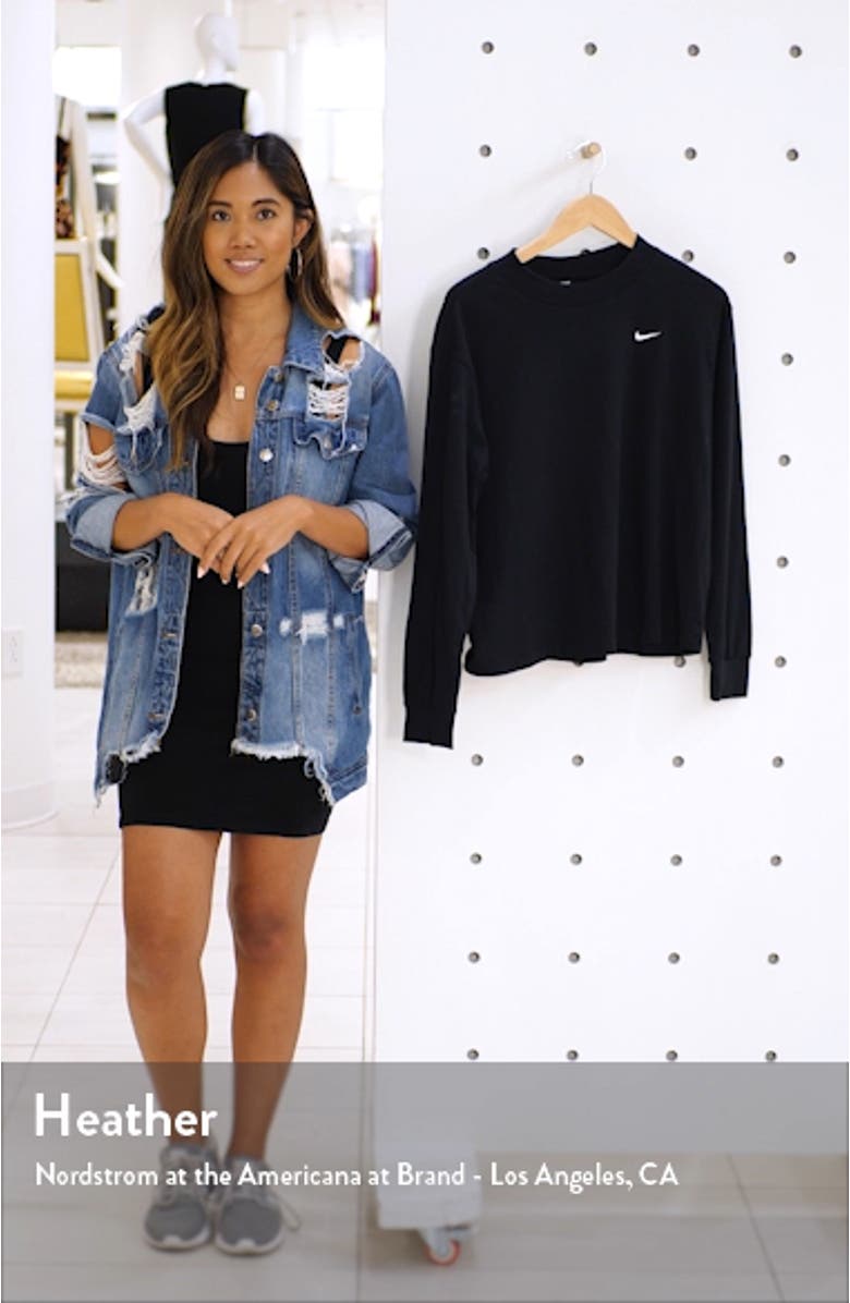 Essential Mock Neck Long Sleeve Tee, sales video thumbnail