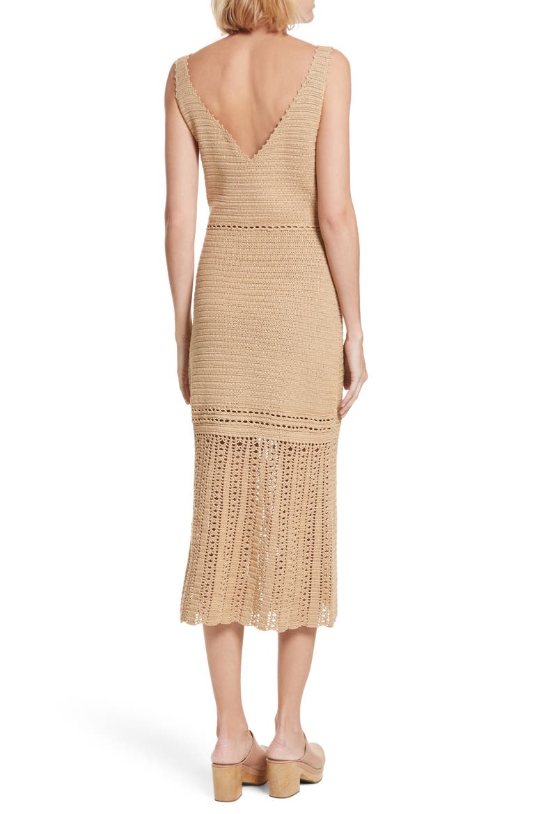Contender Crochet Dress, Alternate, color, GOLD