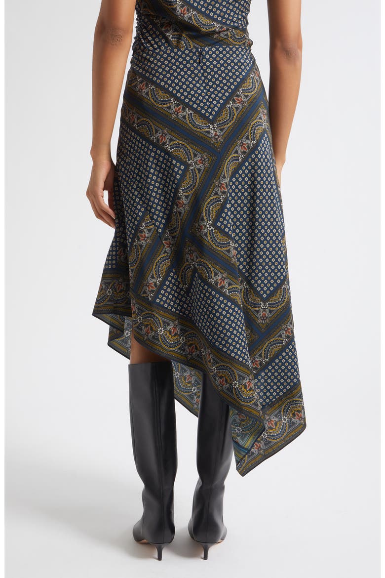 Hartley Silk Blend Midi Skirt, Alternate, color, HERITAGE NAVY MULTI