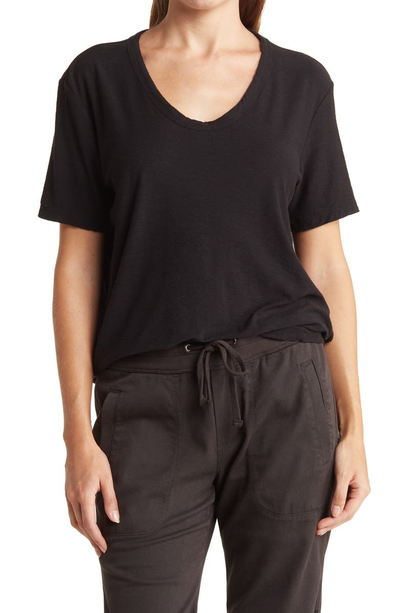 James Perse Cotton Blend V-Neck T-Shirt, Main, color, 