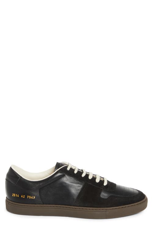 Common Projects Bball Slim Sneakers In Black Suede And Leather In Black