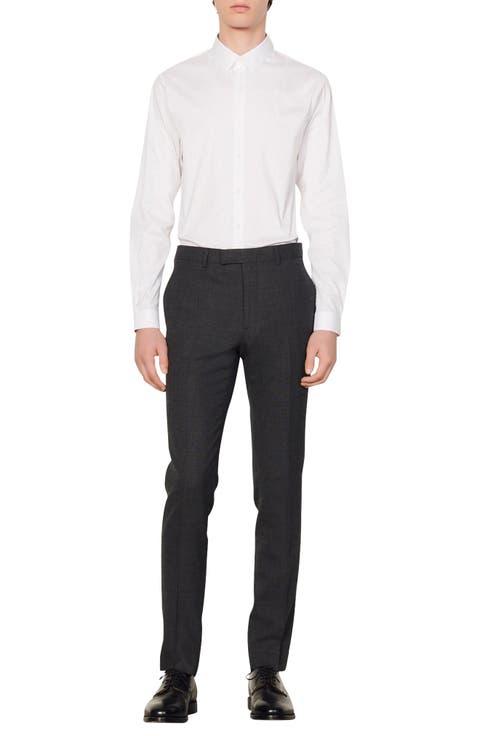 Wool suit trousers