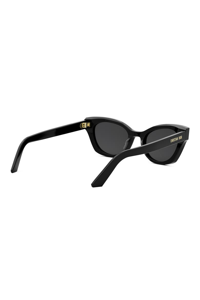 'DiorMidnight B2I Cat Eye Sunglasses, Alternate, color, SHINY BLACK / SMOKE