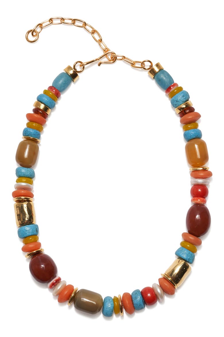 Souvenir Bead Necklace, Main, color, MULTI