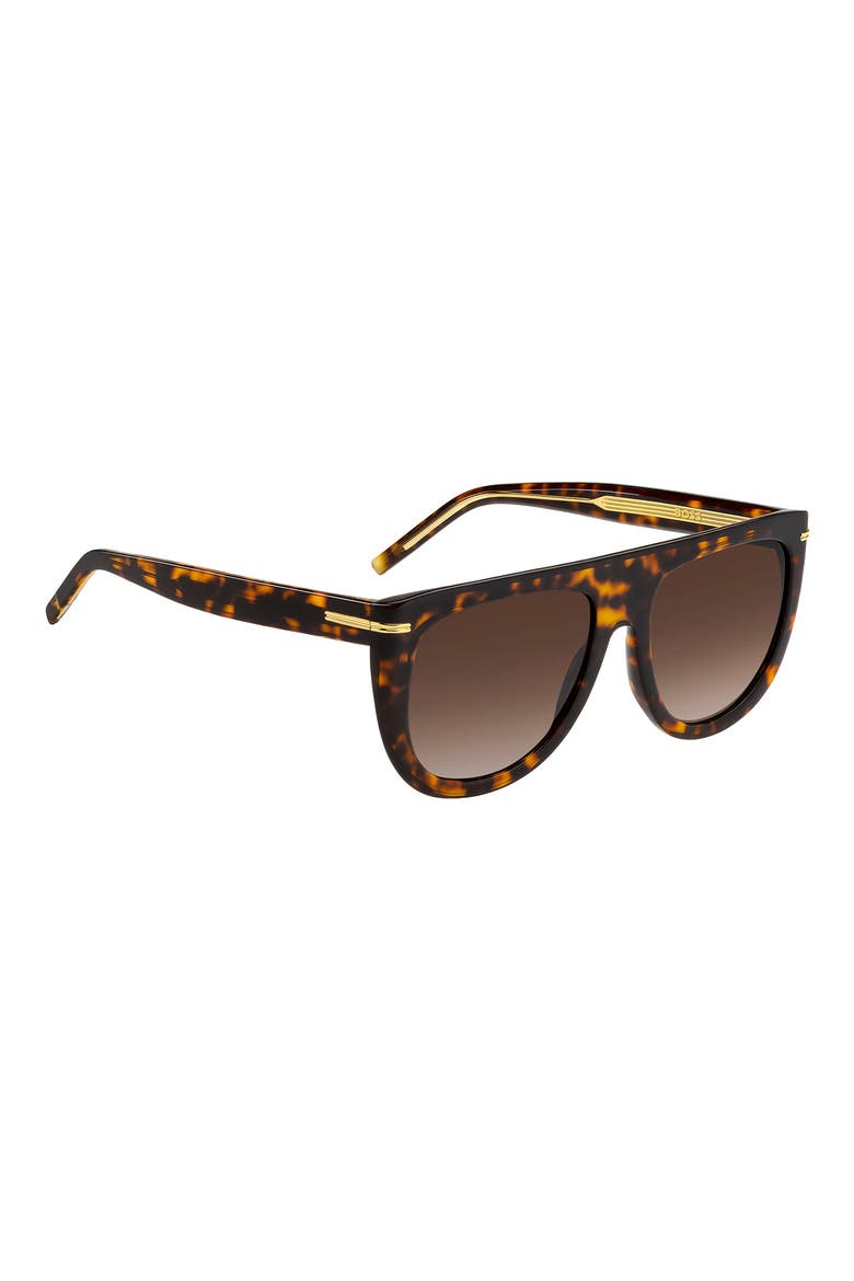 56mm Gradient Navigator Sunglasses, Alternate, color, HAVANA