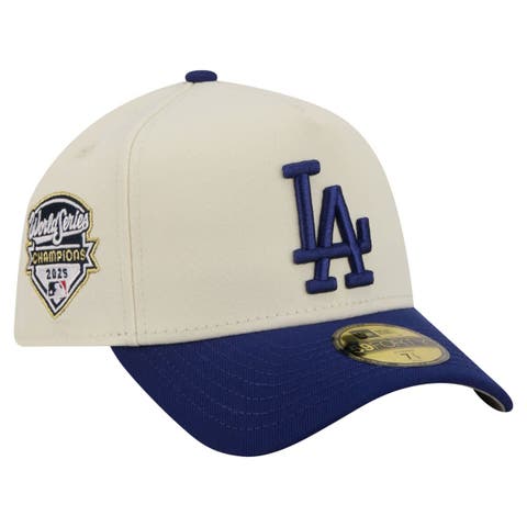 Men's New Era  Cream Los Angeles Dodgers Chrome A-Frame 59FORTY Fitted Hat