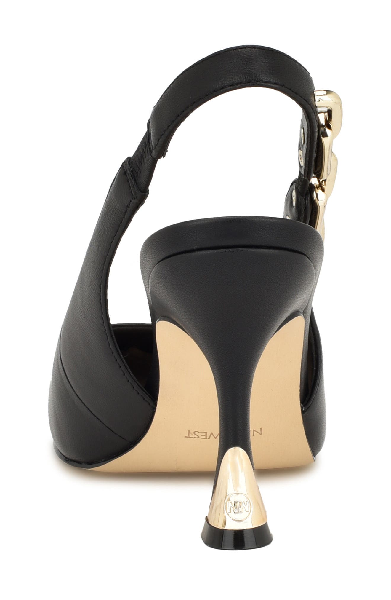 Nine West Veroni Slingback Pointed Toe Pump, Alternate, color, Blk01