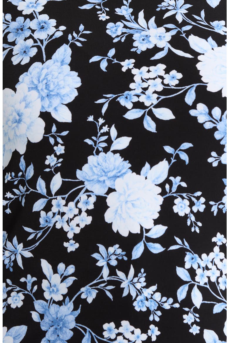 Floral Print Border Top, Alternate, color, ANNE BLACK MULTI
