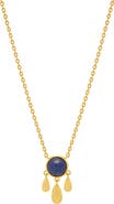Estella Bartlett Semiprecious Stone & Droplet Pendant Necklace