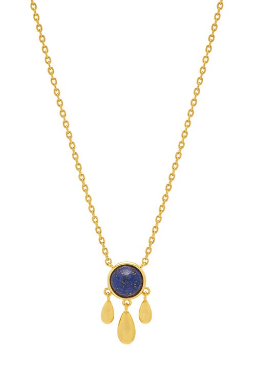 Estella Bartlett Semiprecious Stone & Droplet Pendant Necklace In Gold