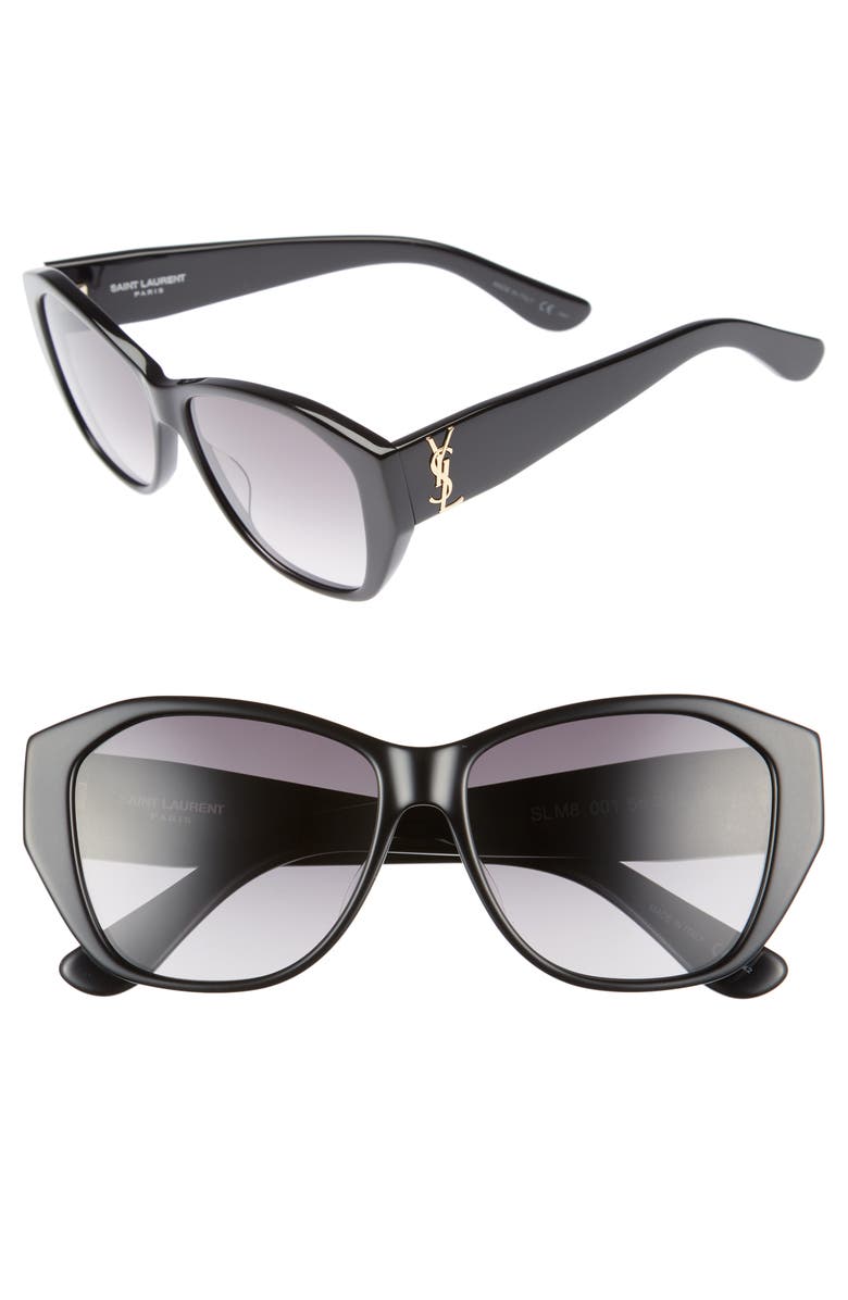 Saint Laurent 56mm Sunglasses, Main, color,