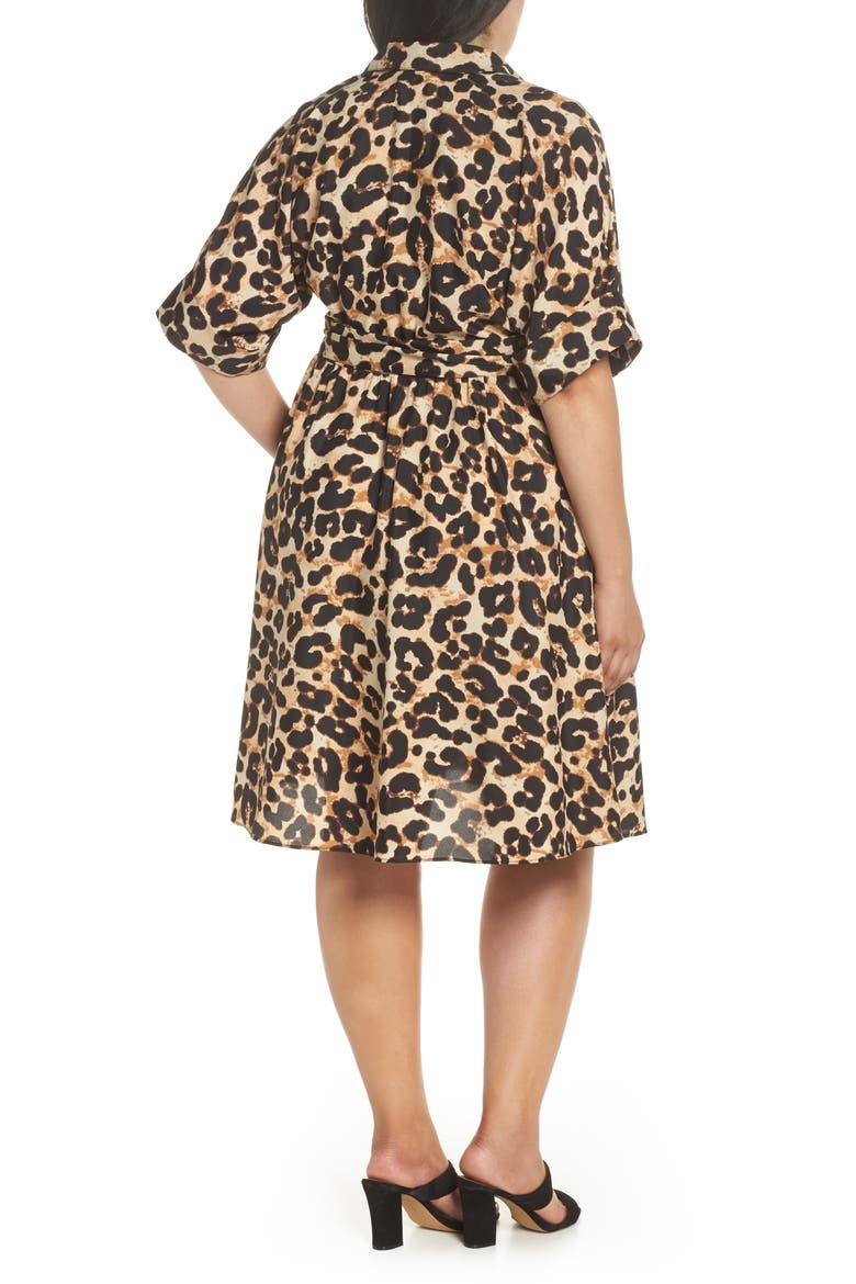Leopard Print Shirtdress, Alternate, color, ANIMAL
