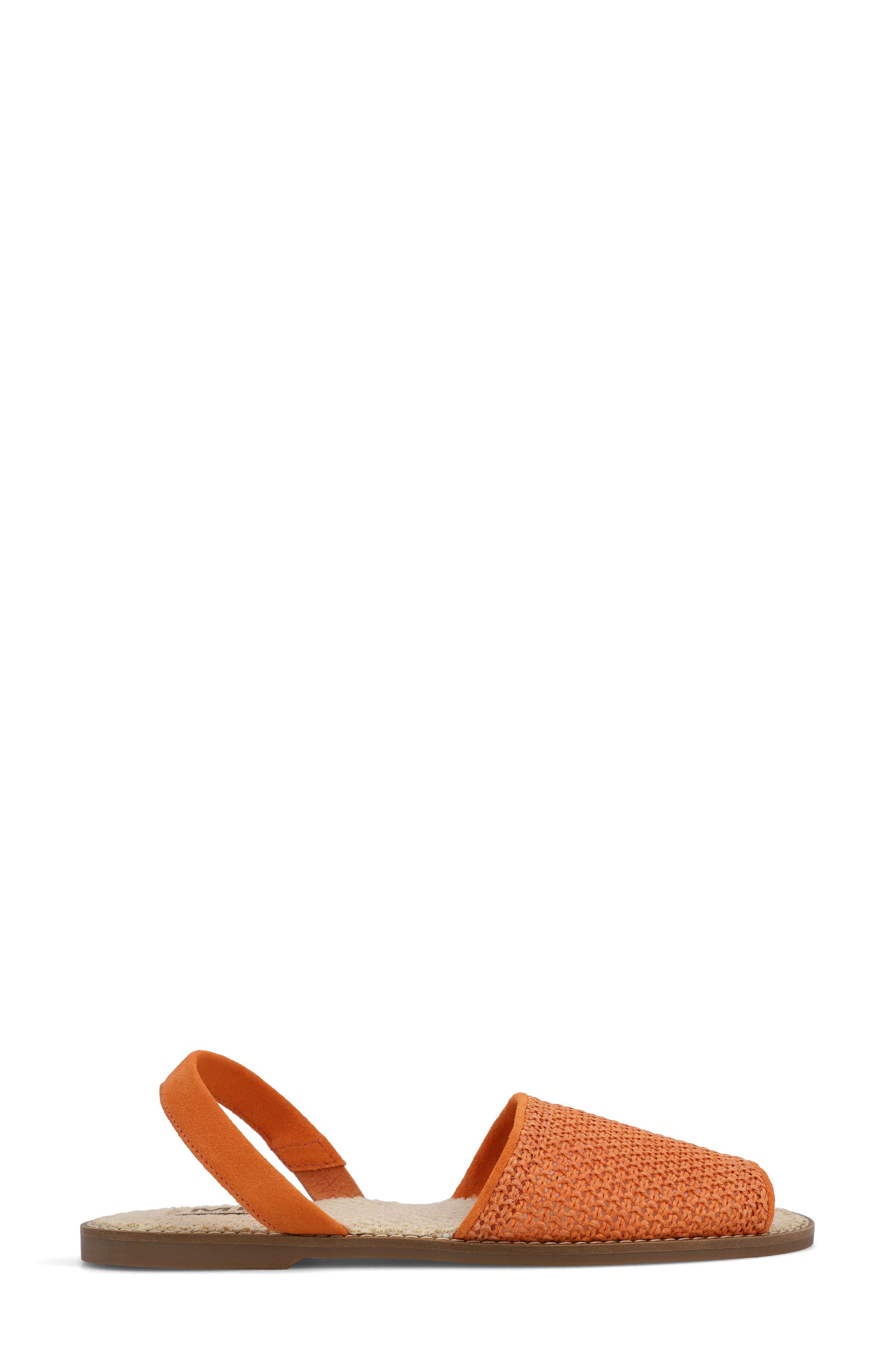 Brazil Slingback Sandal, Alternate, color, BURNT ORANGE WOVEN