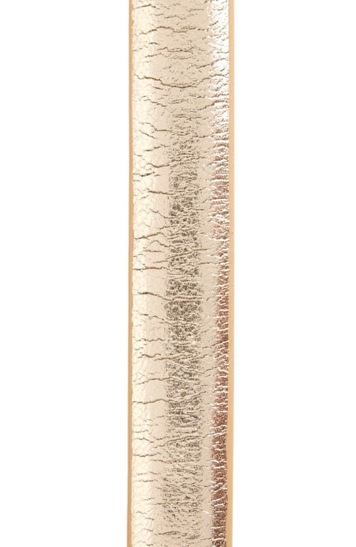 Nordstrom Rack Embellished Buckle Metallic Belt In Gold