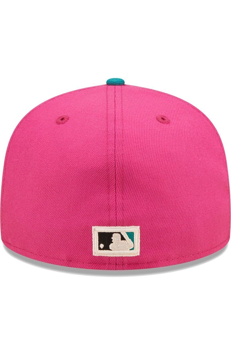 New Era Men's New Era Pink/Green Toronto Blue Jays Cooperstown Collection 25th Anniversary Passion Forest 59FIFTY Fitted Hat, Alternate, color, 