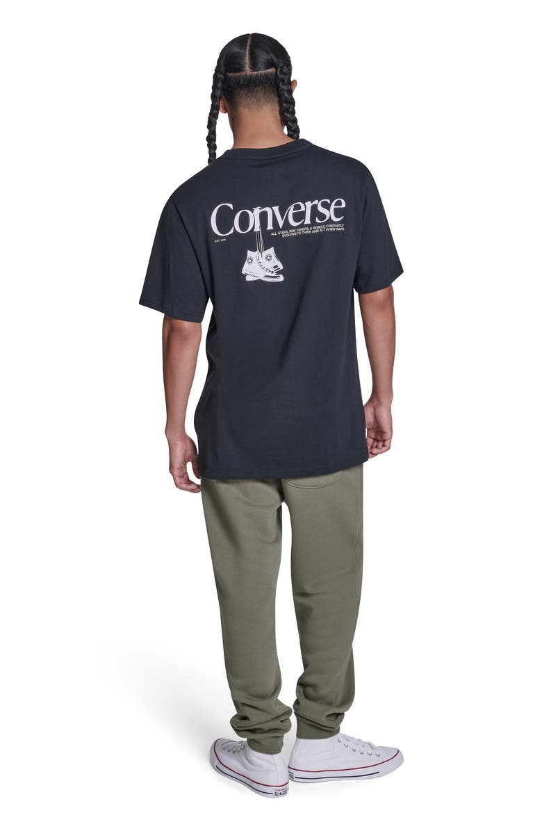 Converse Men's Hanging Shoes T-Shirt, Alternate, color, Converse Black