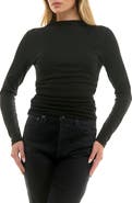Urban Social Long Sleeve Mock Neck Rib Knit Top
