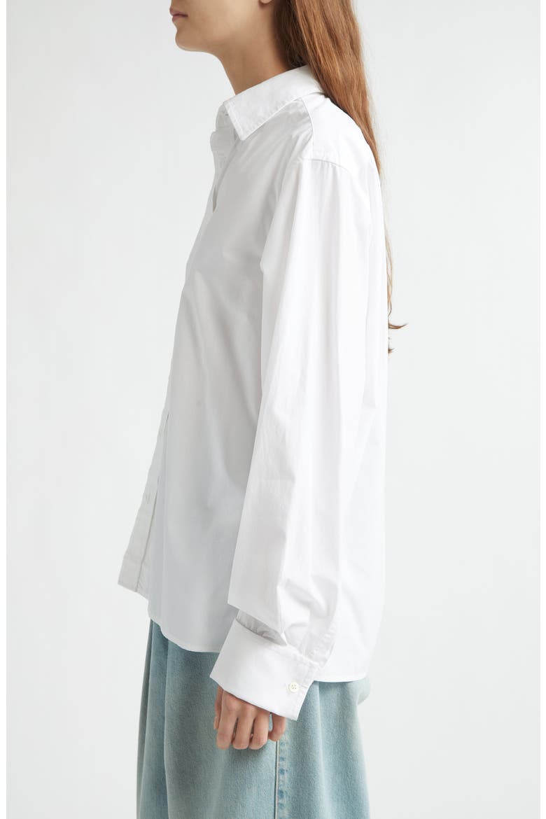 Jeff's Cotton Poplin Button-Up Shirt, Alternate, color, SOLID WHITE