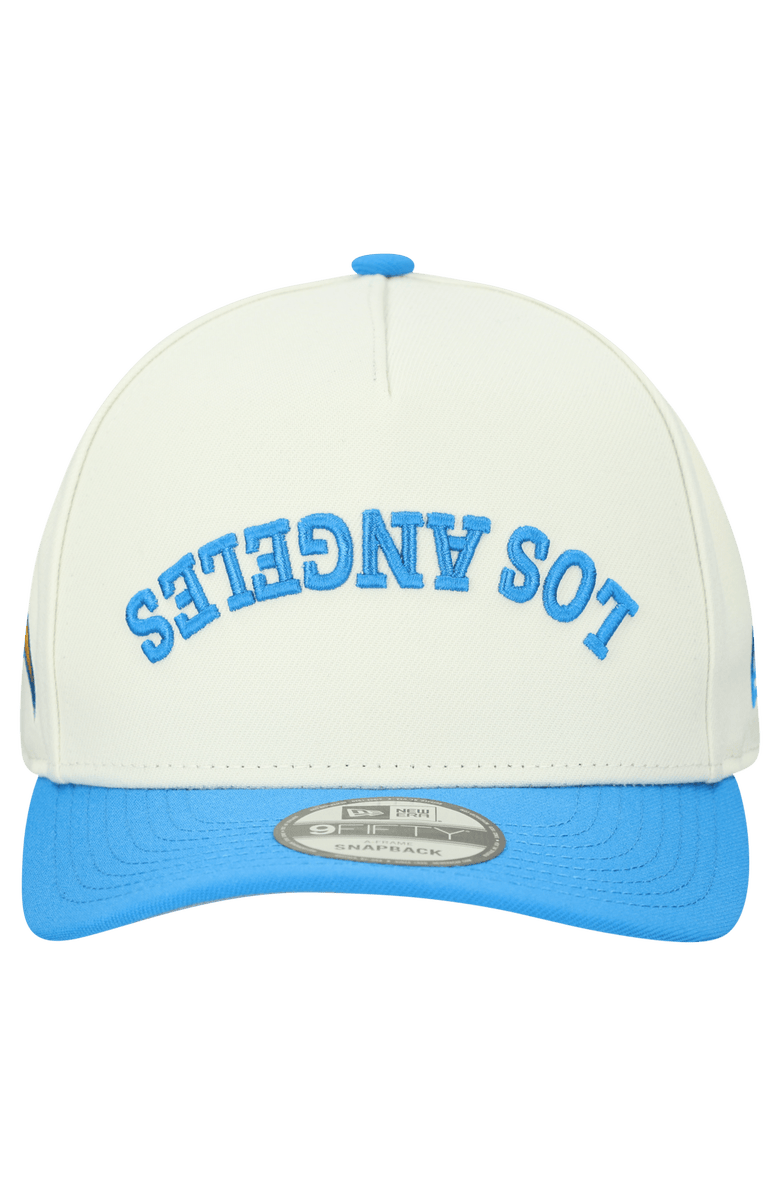 New Era Men's New Era  Cream Los Angeles Chargers Upside Down 9FIFTY A-Frame Snapback Hat, Alternate, color, Cream