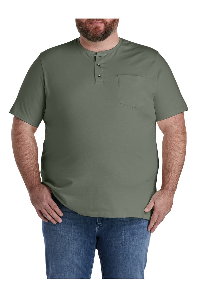 Big & Tall Slub Henley Shirt, Main, color, FOUR LEAF CLOVER