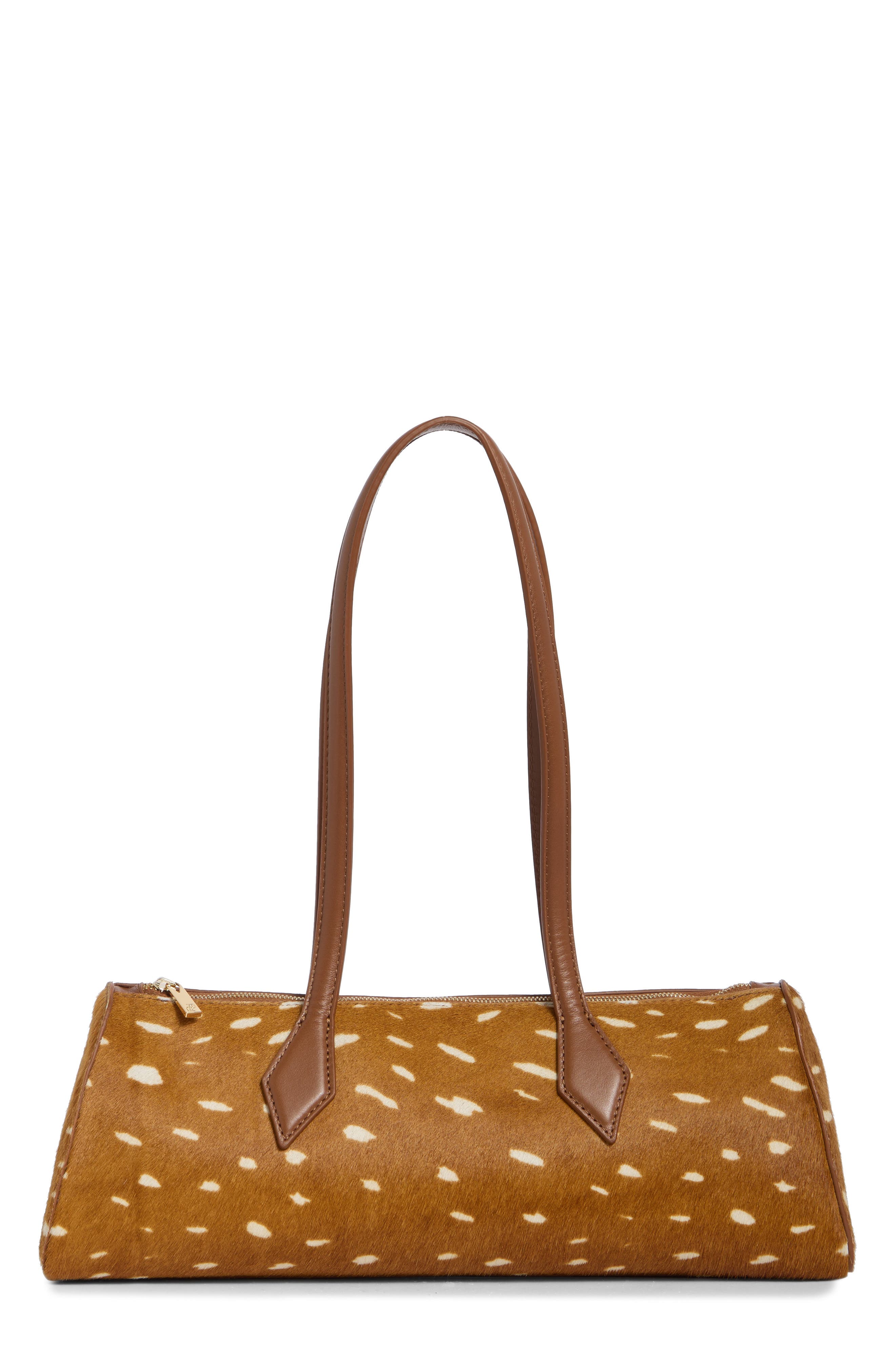 Sofia Genuine Calf Hair East West Shoulder Bag, Main, color, FAWN HAIRCALF