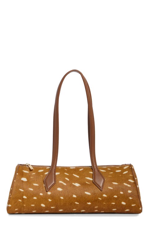 Sofia Genuine Calf Hair East West Shoulder Bag