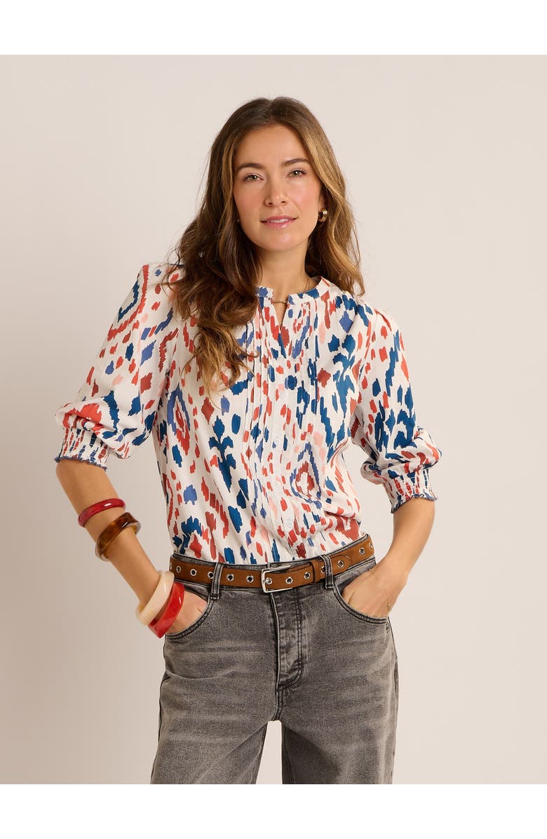 Brakeburn Yuki Painterly Blouse, Main, color, Multi