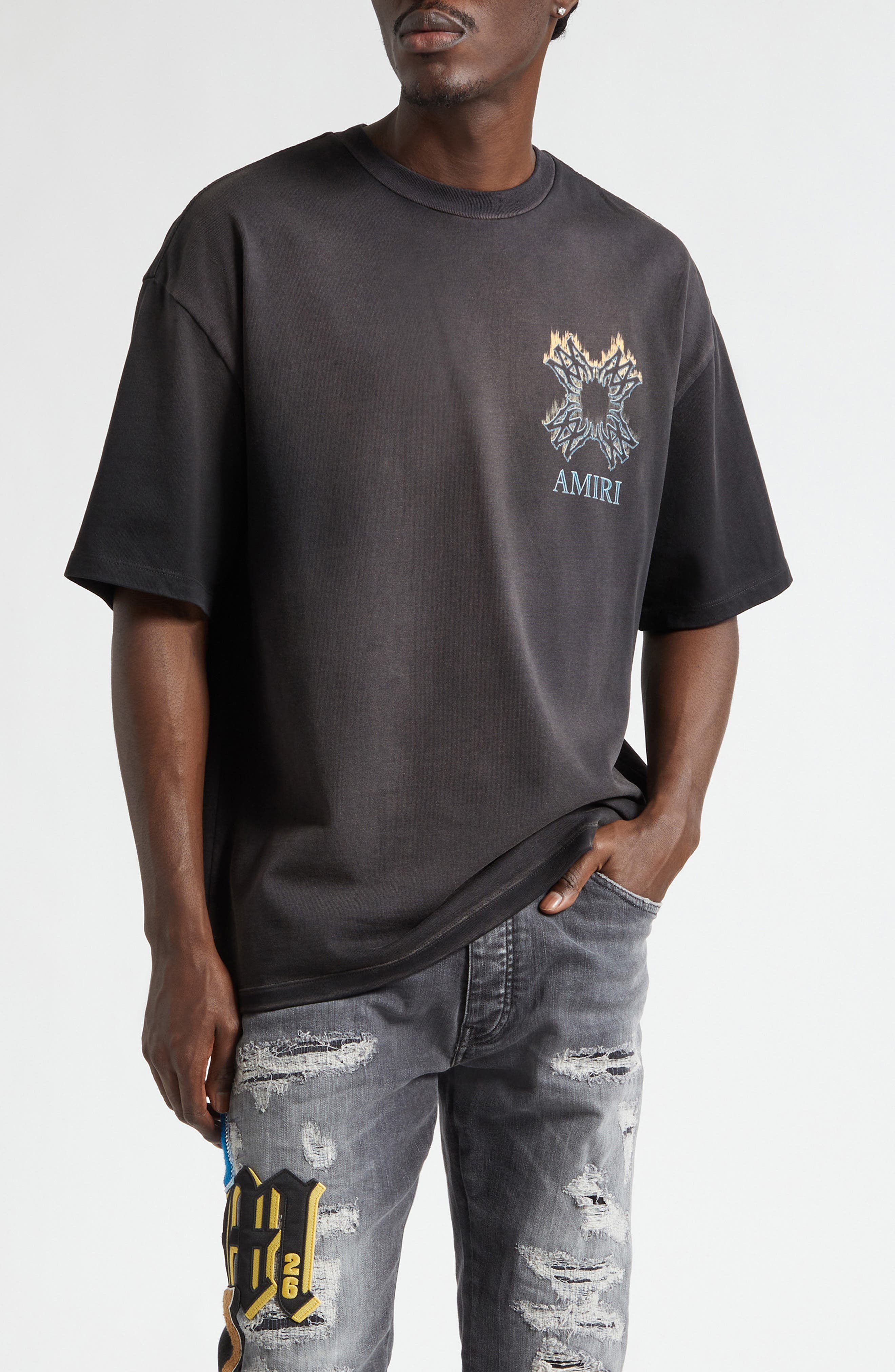 こ*@様 【300円オク】AMIRI OUT FOR TROUBLE TEE L AMIRI Oversize Out for Trouble Graphic T-Shirt | Nordstrom