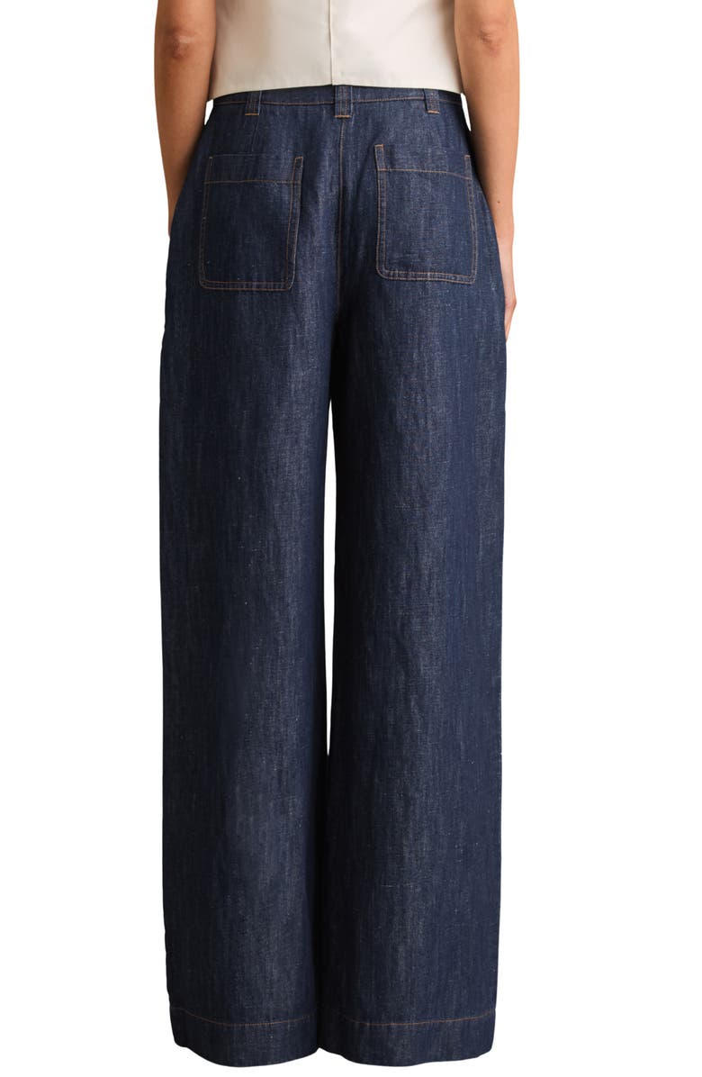 Reiss Ashby Wide Leg Linen & Cotton Pants, Alternate, color, 