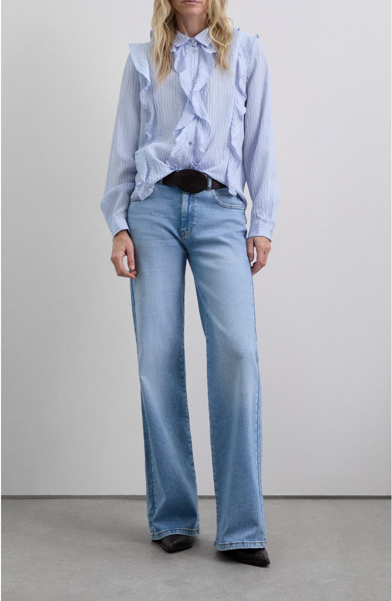 Scalpers Stripesfrill Shirt, Alternate, color, Bluestripes