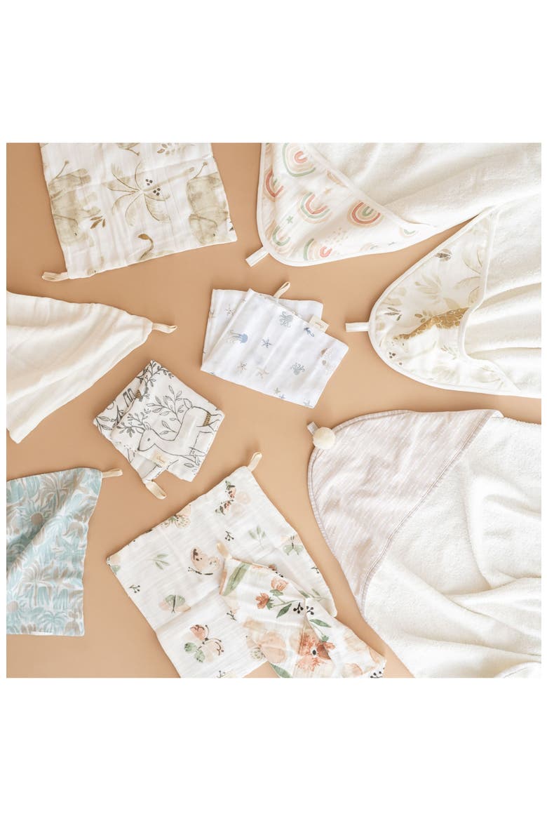 Kendi 5-Pack Cotton Muslin Washcloths, Alternate, color, BEIGE