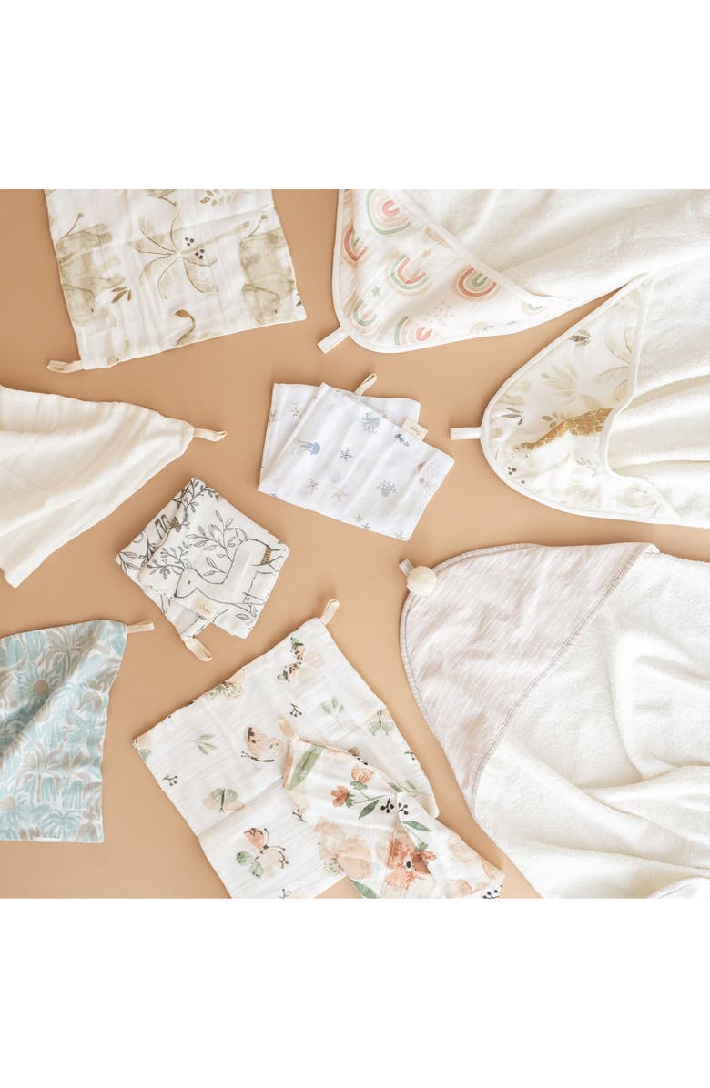 CRANE BABY Kendi 5-Pack Cotton Muslin Washcloths, Alternate, color, Beige