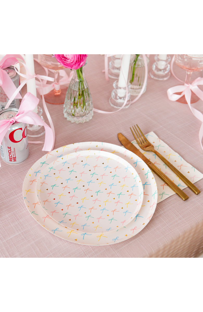Jollity & Co Bows Dessert Plates, Alternate, color, Assorted Pre-Pack