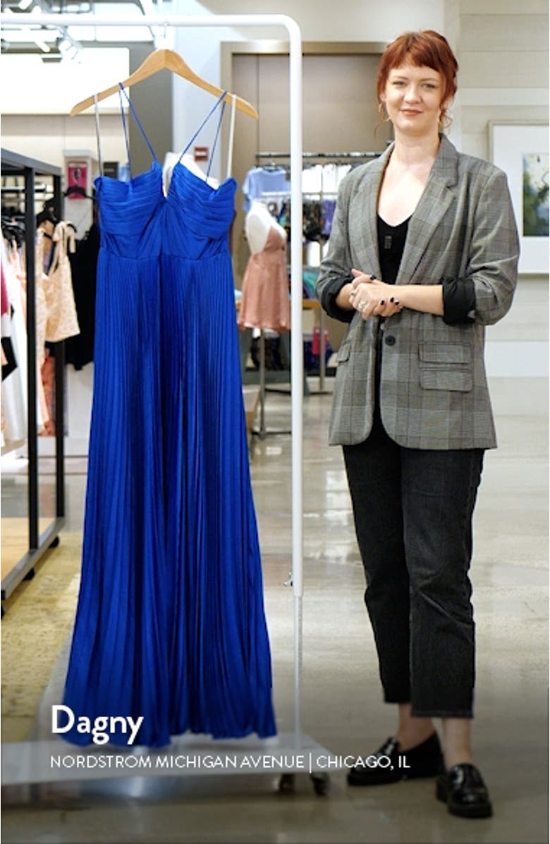 Pleated Satin Gown, sales video thumbnail