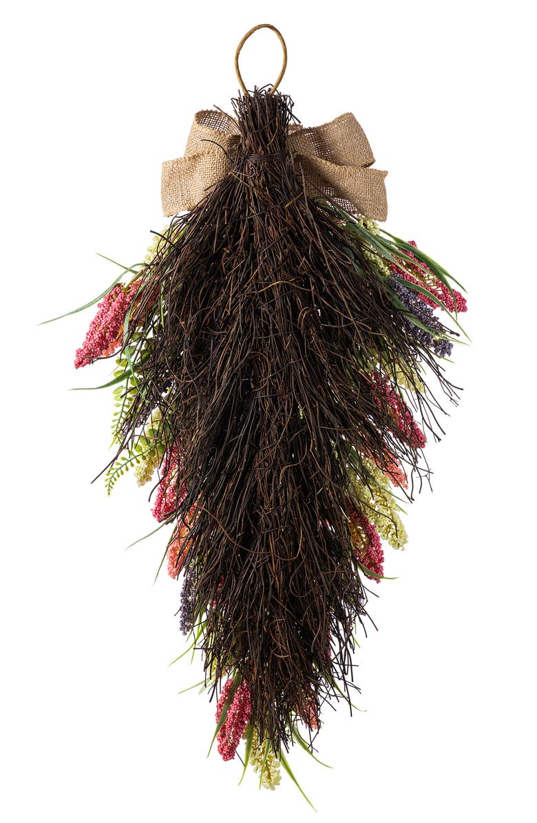 Glitzhome 28"H Mixed Colors Heather Artificial Teardrop, Alternate, color, Purple