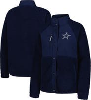 STARTER Women's Starter Navy Dallas Cowboys On the Ball Sherpa Jacket