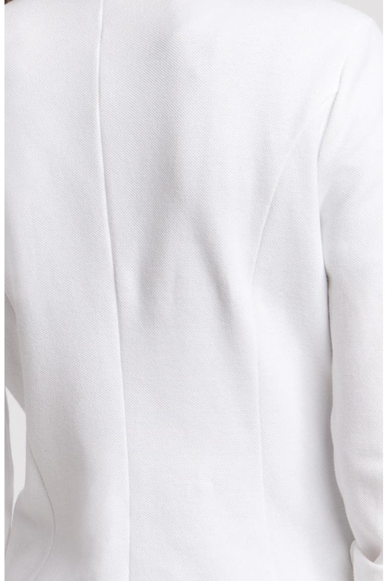 Piqué Blazer, Alternate, color, WHITE