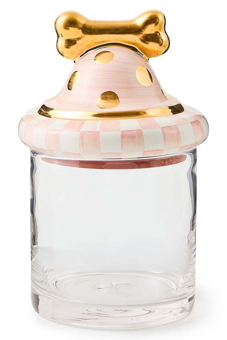 Rosy Check Canine Cookie Jar, Main, color, ROSY