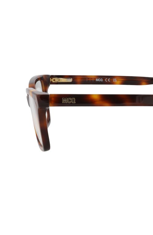 Alexander Mcqueen Mcqueen 51mm Rectangular Optical Glasses In Havana Havana Transparent