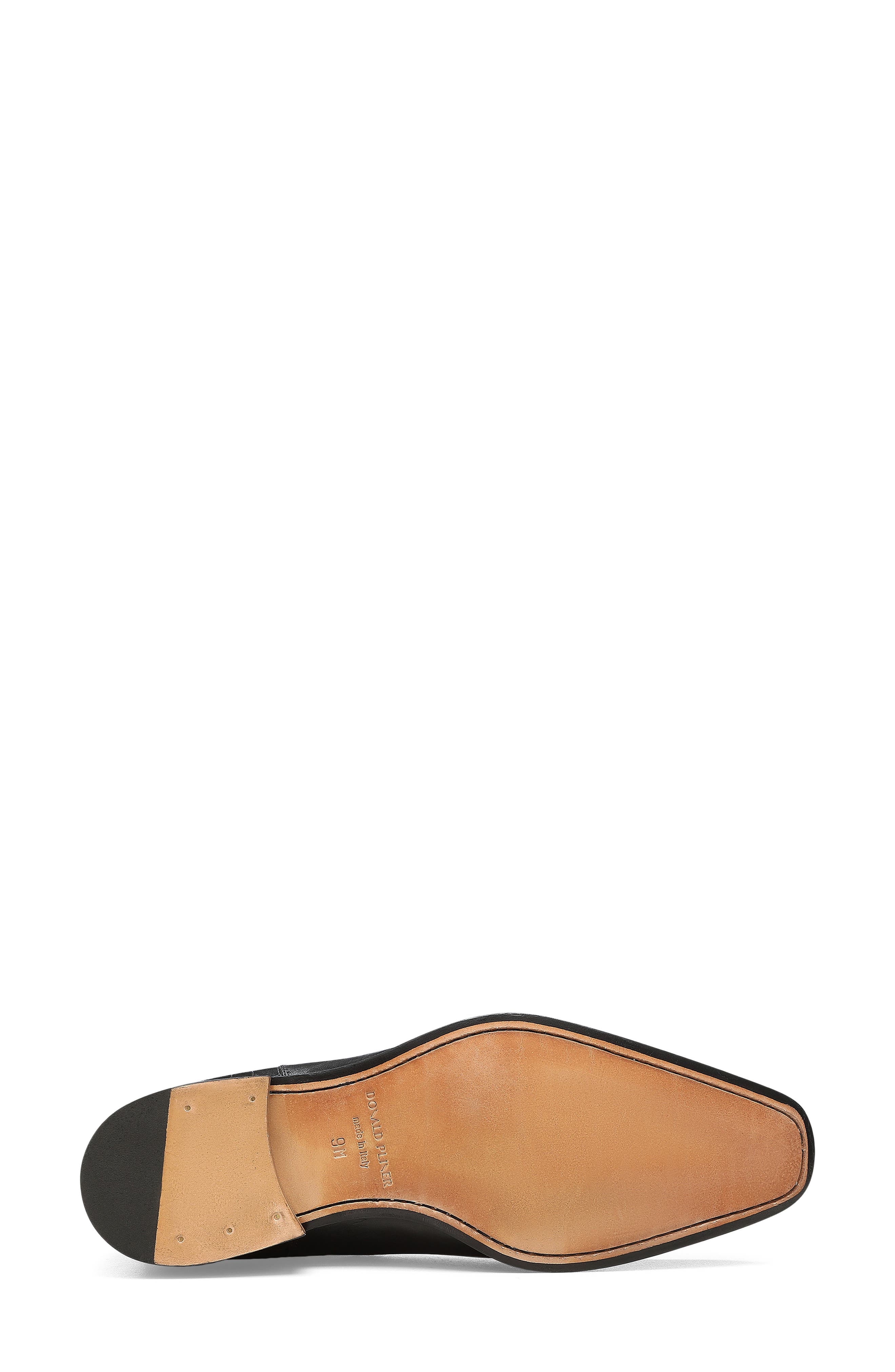 Donald Pliner Sloan Croc Embossed Chelsea Boot, Alternate, color, Black