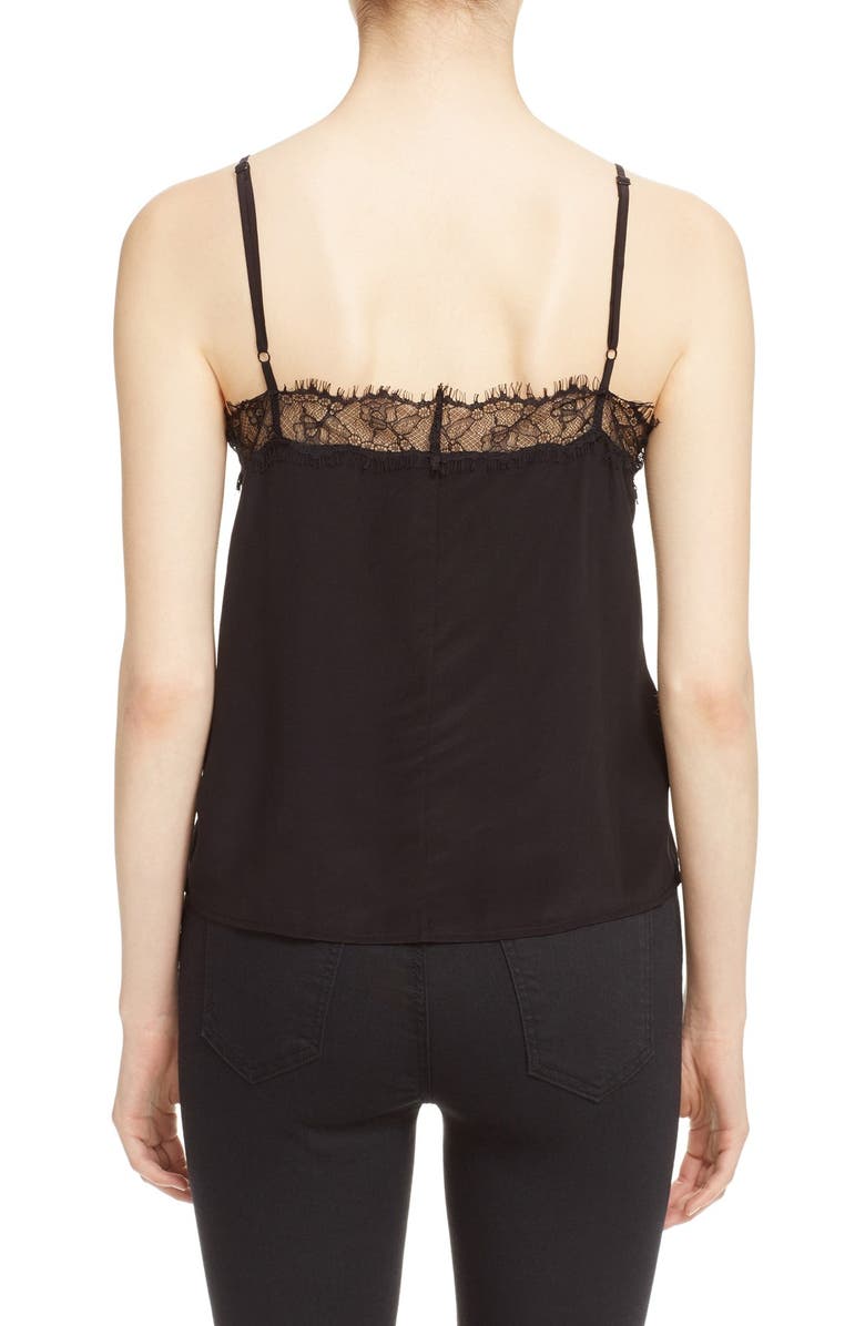 The Kooples Silk & Lace Camisole, Alternate, color, 