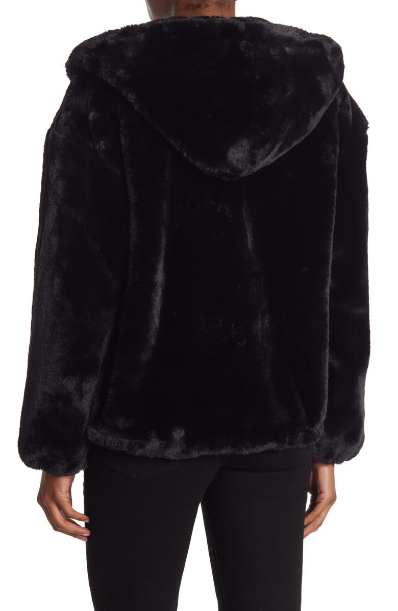Lucky Brand Faux Fur Hooded Zip Jacket, Alternate, color, 