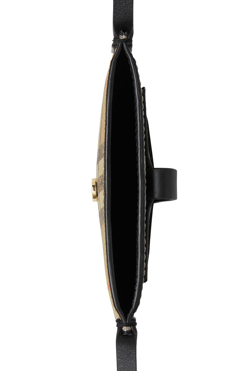Burberry Anne Check Canvas & Leather Crossbody Phone Case, Alternate, color,