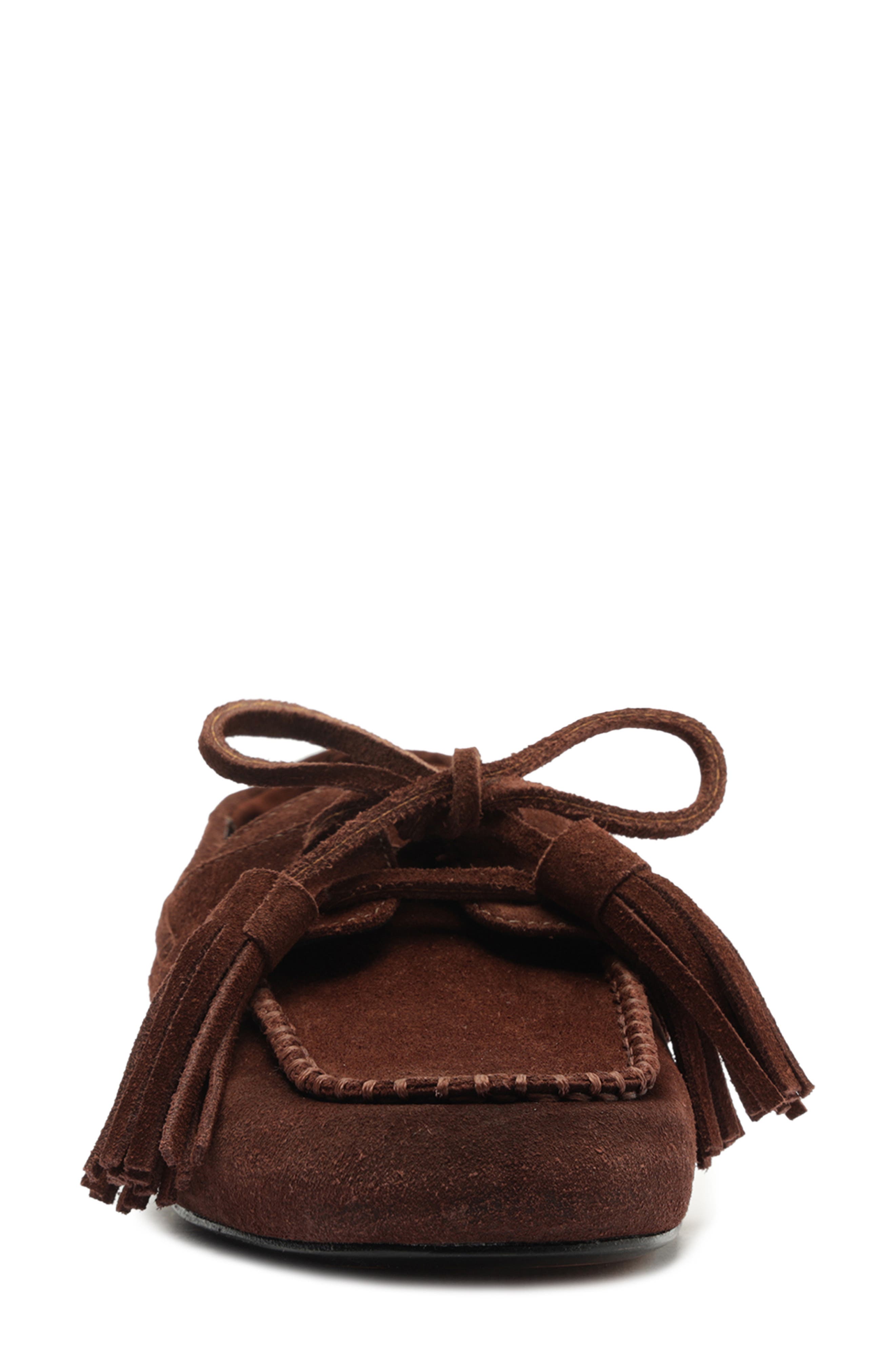 Schutz Kim Moccasin Loafer, Alternate, color, Chestnut Brown