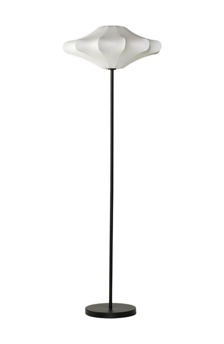 Brightech Atlas 67" Modern LED Tall Floor Lamp with Unique White Resin Shade, Bulb Included, Main, color, Classic Black