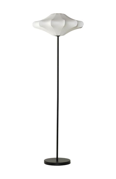Atlas 67" Modern LED Tall Floor Lamp with Unique White Resin Shade, Bulb Included