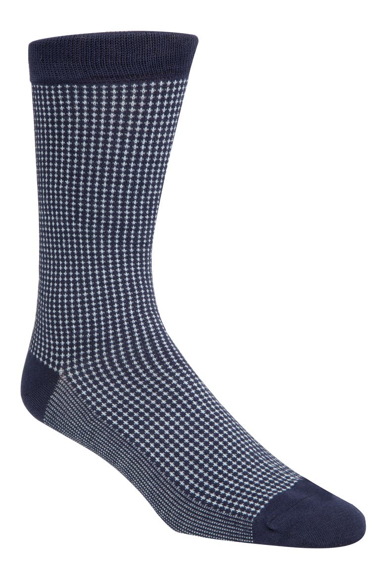 Check Dress Socks, Main, color, MARINE BLUE