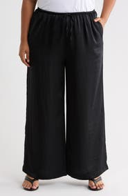 NORDSTROM RACK Textured Satin Drawstring Pants