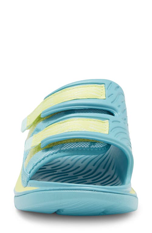 Hoka Gender Inclusive Ora Luxe Slide Sandal In Ocean Mist/citrus Glow