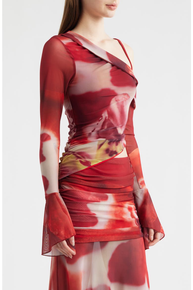 Susurro Print Off the Shoulder Top, Alternate, color, BLUSH